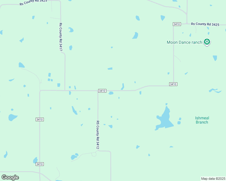 map of restaurants, bars, coffee shops, grocery stores, and more near County Road 3410 in Rains County
