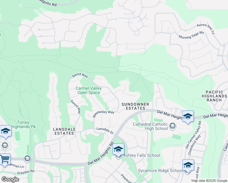 map of restaurants, bars, coffee shops, grocery stores, and more near 5008 Chelterham Terrace in San Diego
