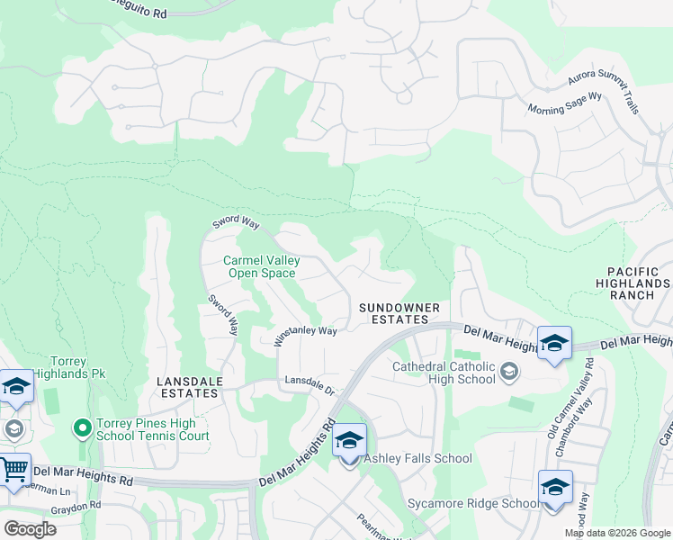 map of restaurants, bars, coffee shops, grocery stores, and more near 5008 Chelterham Terrace in San Diego