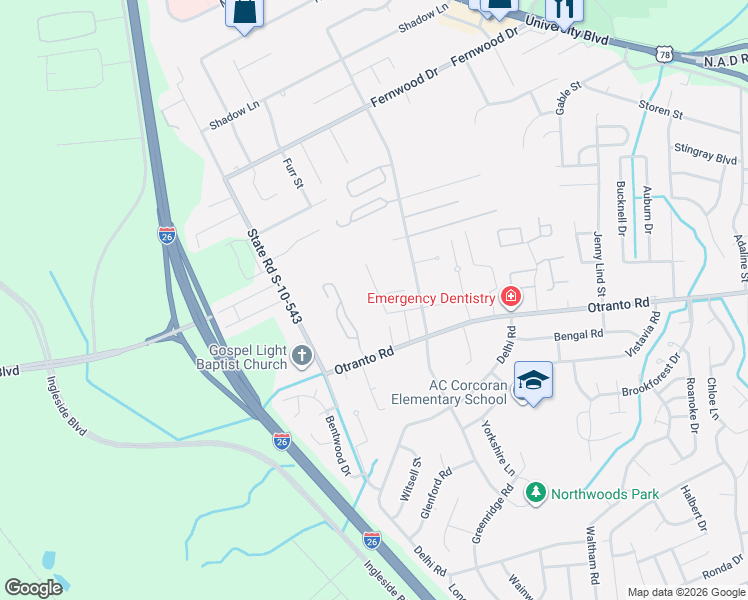 map of restaurants, bars, coffee shops, grocery stores, and more near 2850 Otranto Road in North Charleston