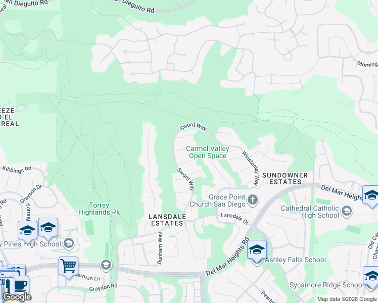 map of restaurants, bars, coffee shops, grocery stores, and more near 4748 Plummer Court in San Diego