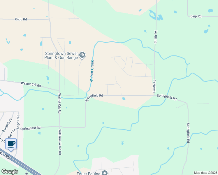 map of restaurants, bars, coffee shops, grocery stores, and more near 641-909 Springfield Road in Springtown