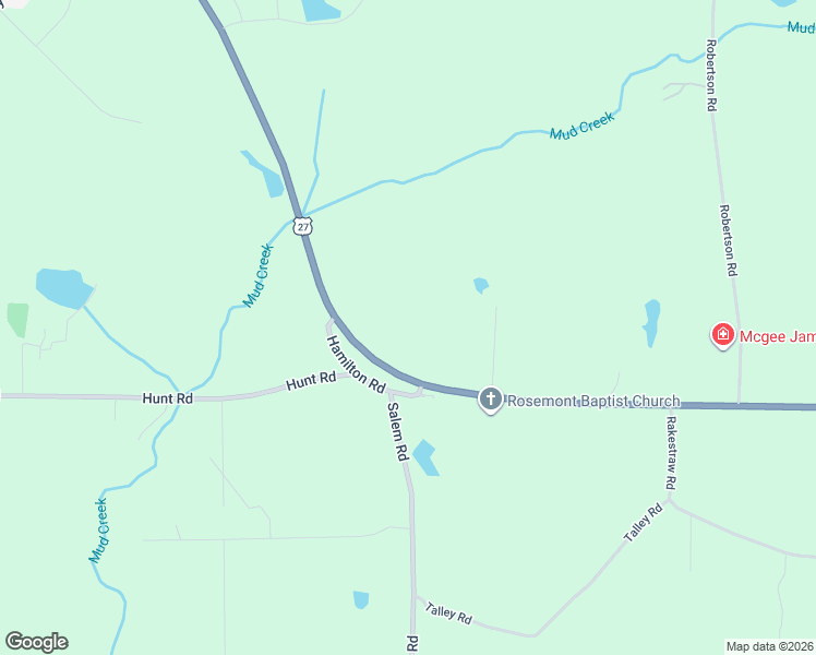 map of restaurants, bars, coffee shops, grocery stores, and more near 3691 Hamilton Road in LaGrange