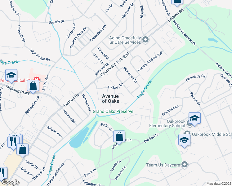 map of restaurants, bars, coffee shops, grocery stores, and more near 9517 South Cardinal Drive in Ladson