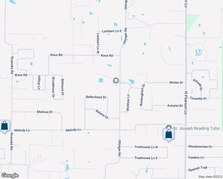 map of restaurants, bars, coffee shops, grocery stores, and more near 1600 Overlook Terrace in Keller