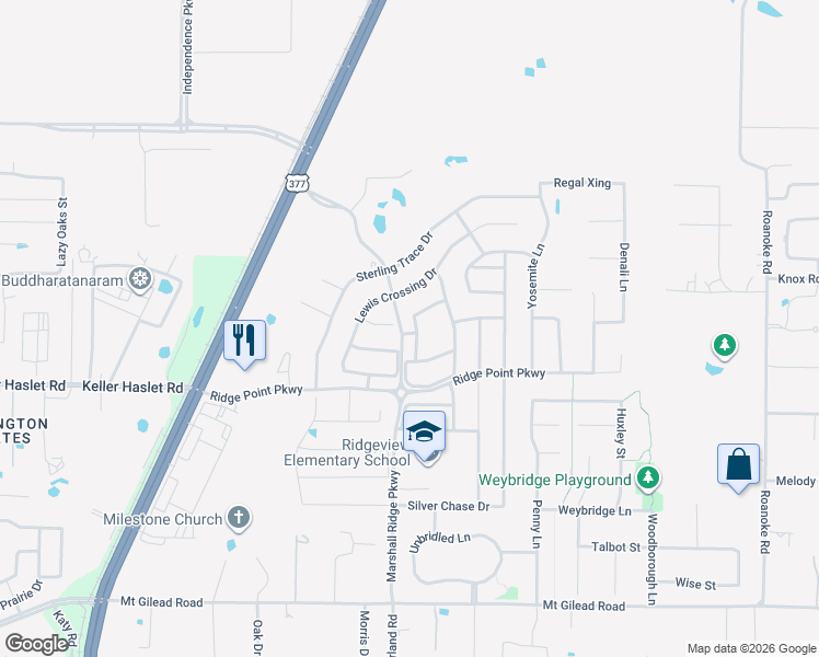 map of restaurants, bars, coffee shops, grocery stores, and more near 1800 Imperial Springs Dr in Keller