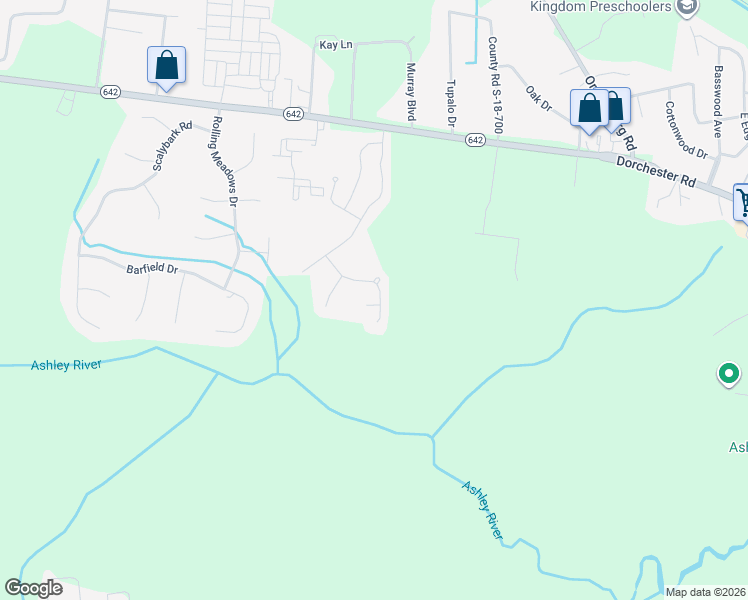 map of restaurants, bars, coffee shops, grocery stores, and more near 214 Center Hill Court in Summerville