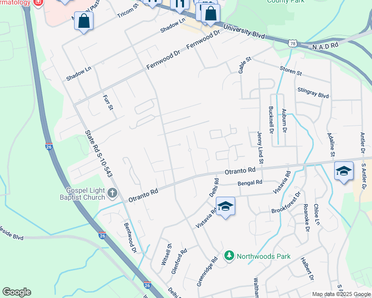 map of restaurants, bars, coffee shops, grocery stores, and more near 8773 Red Oak Drive in North Charleston