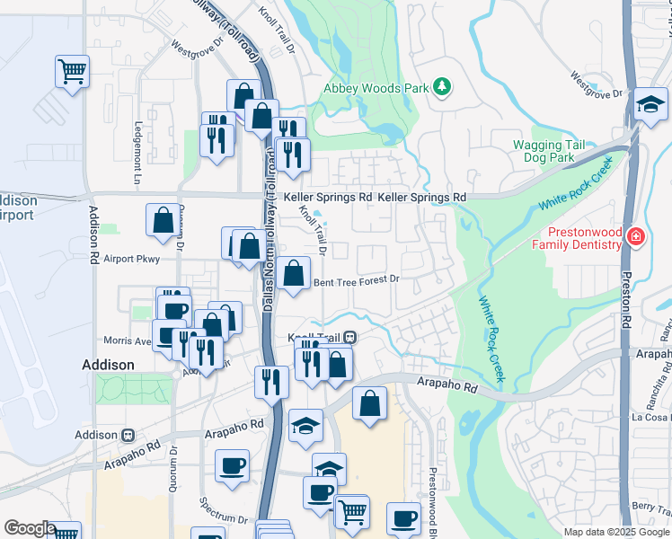 map of restaurants, bars, coffee shops, grocery stores, and more near in Dallas