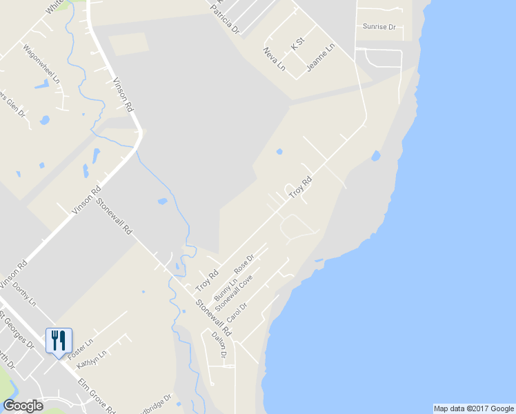 map of restaurants, bars, coffee shops, grocery stores, and more near 4115 Troy Road in Wylie