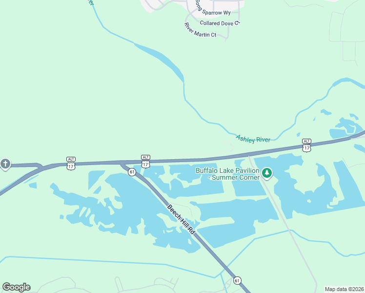 map of restaurants, bars, coffee shops, grocery stores, and more near Highway 17A South in Summerville