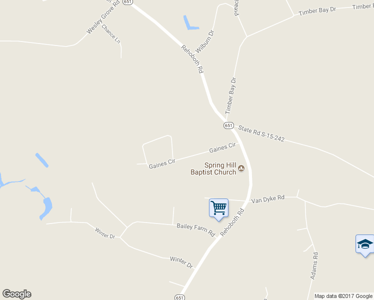 map of restaurants, bars, coffee shops, grocery stores, and more near 262 Gaines Circle in Cottageville