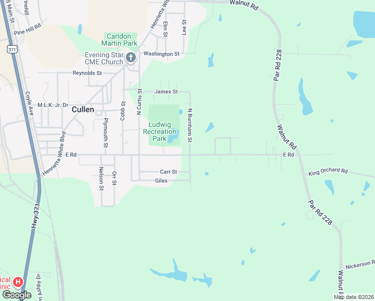 map of restaurants, bars, coffee shops, grocery stores, and more near 621-629 East Road in Sarepta