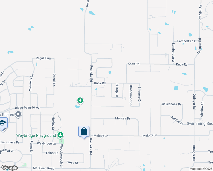 map of restaurants, bars, coffee shops, grocery stores, and more near 1180 Knox Road in Keller