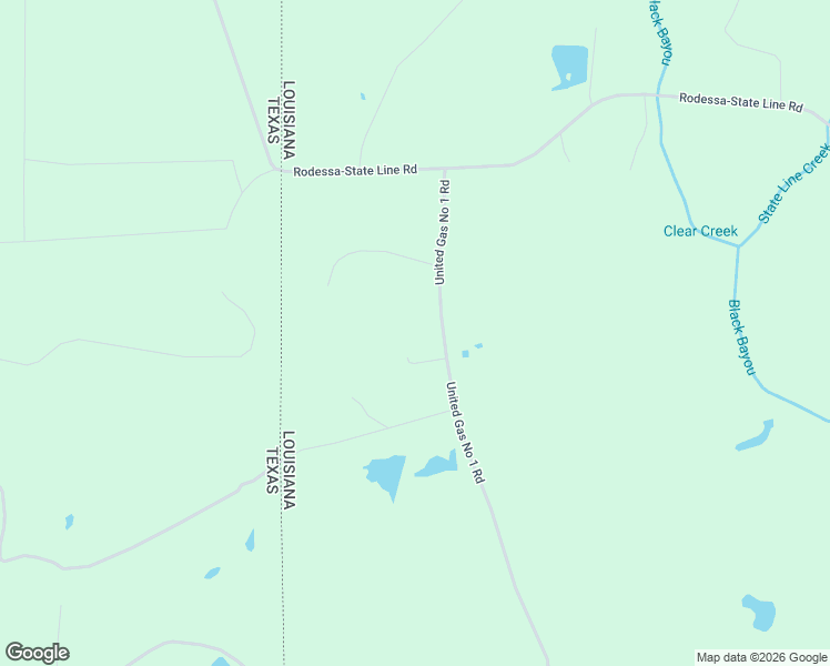 map of restaurants, bars, coffee shops, grocery stores, and more near 17574 United Gas No 1 Road in Rodessa