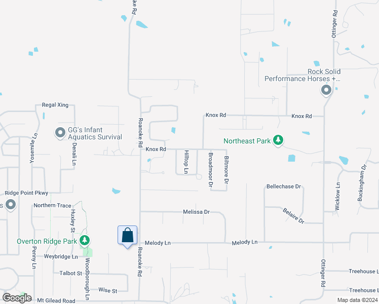 map of restaurants, bars, coffee shops, grocery stores, and more near 1228 Knox Road in Keller