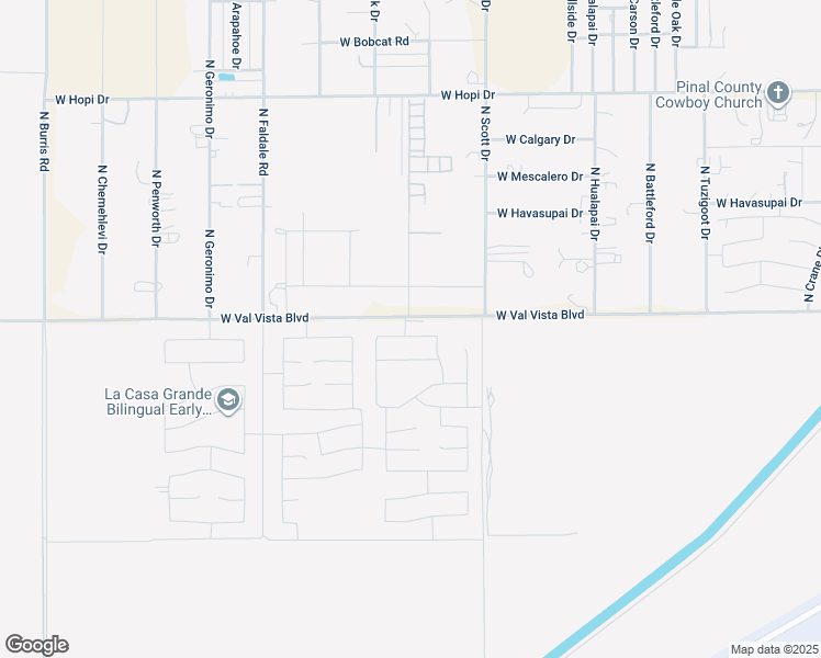 map of restaurants, bars, coffee shops, grocery stores, and more near 1070 West Chimes Tower Drive in Casa Grande