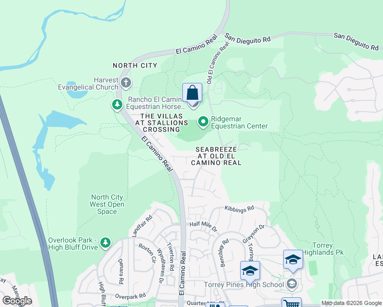 map of restaurants, bars, coffee shops, grocery stores, and more near 3818 Modena Place in San Diego