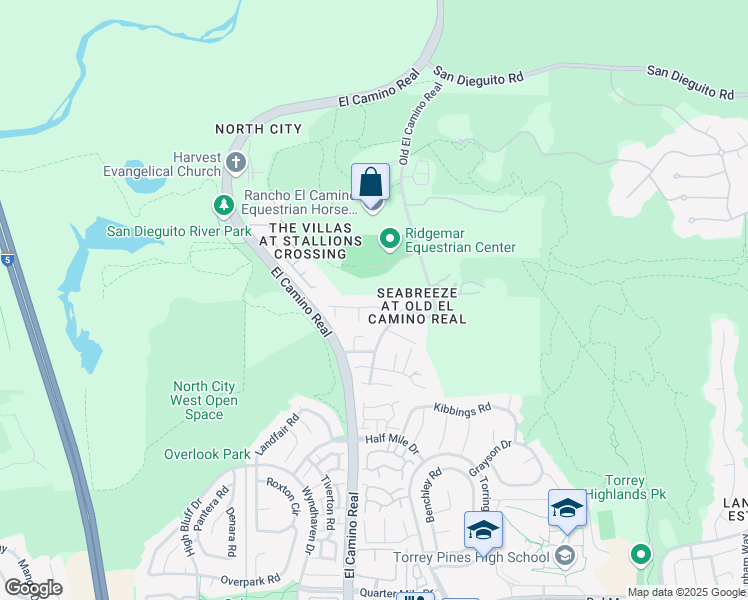 map of restaurants, bars, coffee shops, grocery stores, and more near 3850 Modena Place in San Diego