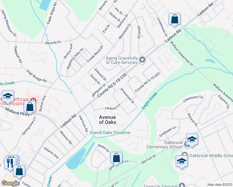 map of restaurants, bars, coffee shops, grocery stores, and more near 101 Elmwood Avenue in Ladson