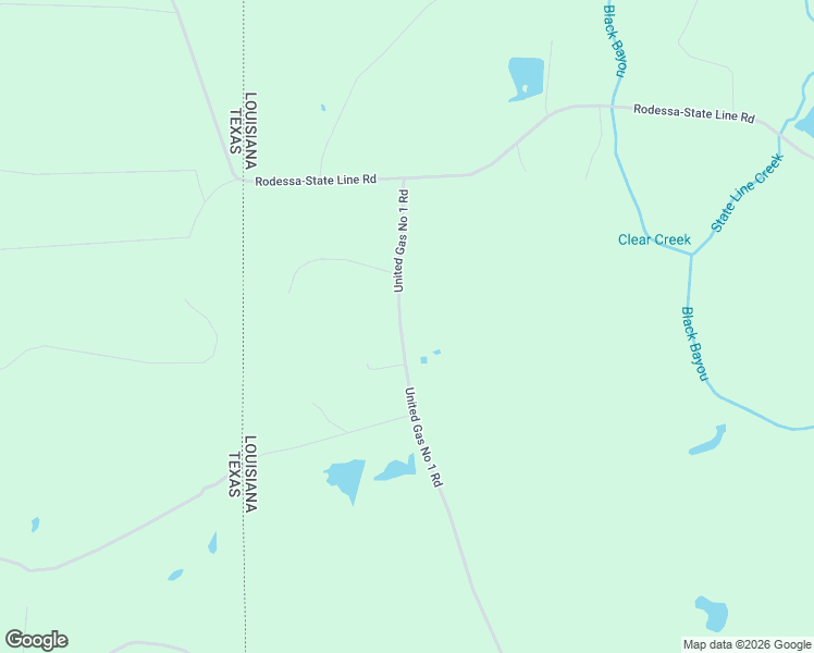 map of restaurants, bars, coffee shops, grocery stores, and more near 17574 United Gas No 1 Road in Rodessa