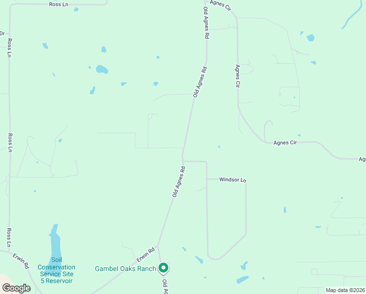 map of restaurants, bars, coffee shops, grocery stores, and more near 9515 Old Agnes Road in Springtown