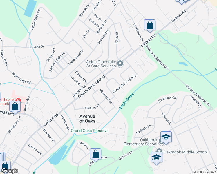 map of restaurants, bars, coffee shops, grocery stores, and more near 105 Heron Court in Ladson