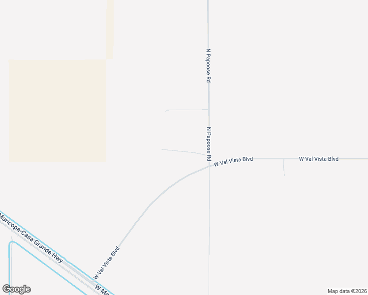 map of restaurants, bars, coffee shops, grocery stores, and more near 9800 North Papoose Road in Casa Grande