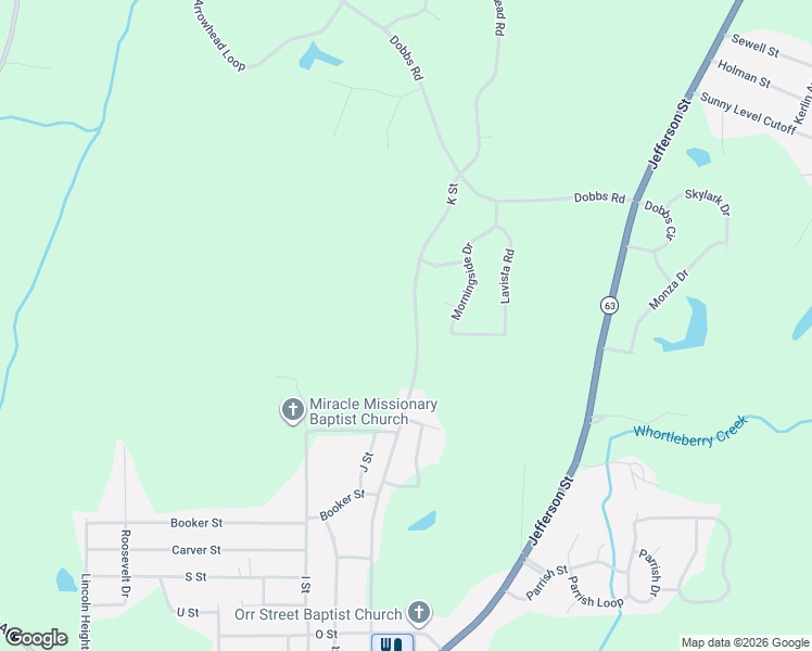map of restaurants, bars, coffee shops, grocery stores, and more near 1891 K Street in Alexander City
