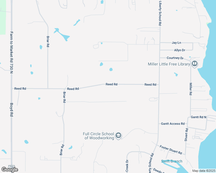 map of restaurants, bars, coffee shops, grocery stores, and more near 7561 Reed Road in Azle