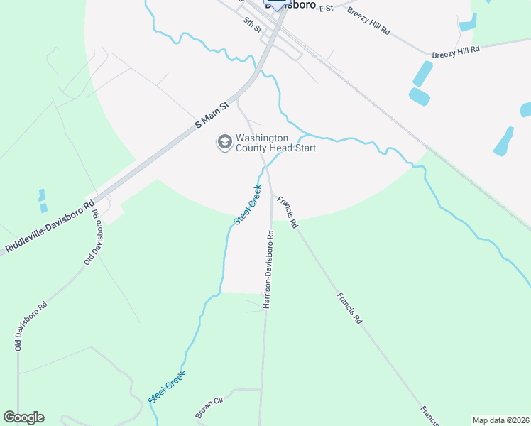 map of restaurants, bars, coffee shops, grocery stores, and more near 454 Steel Creek Road in Davisboro