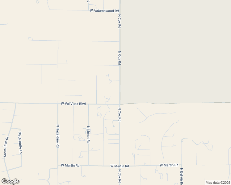 map of restaurants, bars, coffee shops, grocery stores, and more near 9788 North Cox Road in Casa Grande