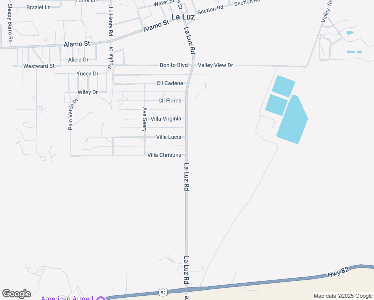 map of restaurants, bars, coffee shops, grocery stores, and more near 83 La Luz Road in Alamogordo