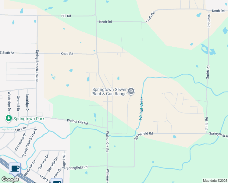 map of restaurants, bars, coffee shops, grocery stores, and more near 621 Jameson in Springtown