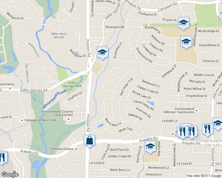 map of restaurants, bars, coffee shops, grocery stores, and more near 5919 Oakcrest Rd in Dallas
