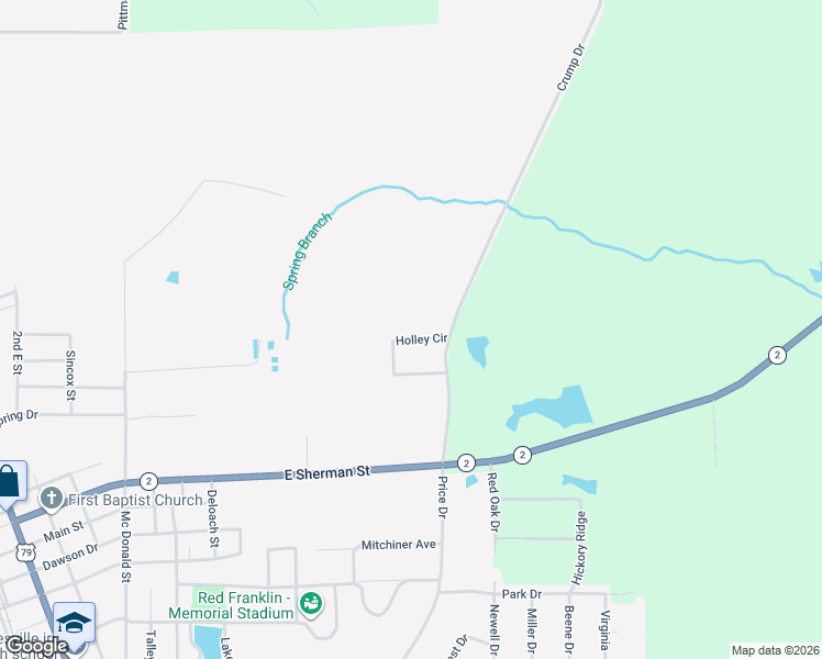 map of restaurants, bars, coffee shops, grocery stores, and more near 3277 Holley Circle in Haynesville