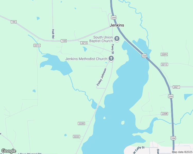 map of restaurants, bars, coffee shops, grocery stores, and more near 276 County Road 2211 in Daingerfield