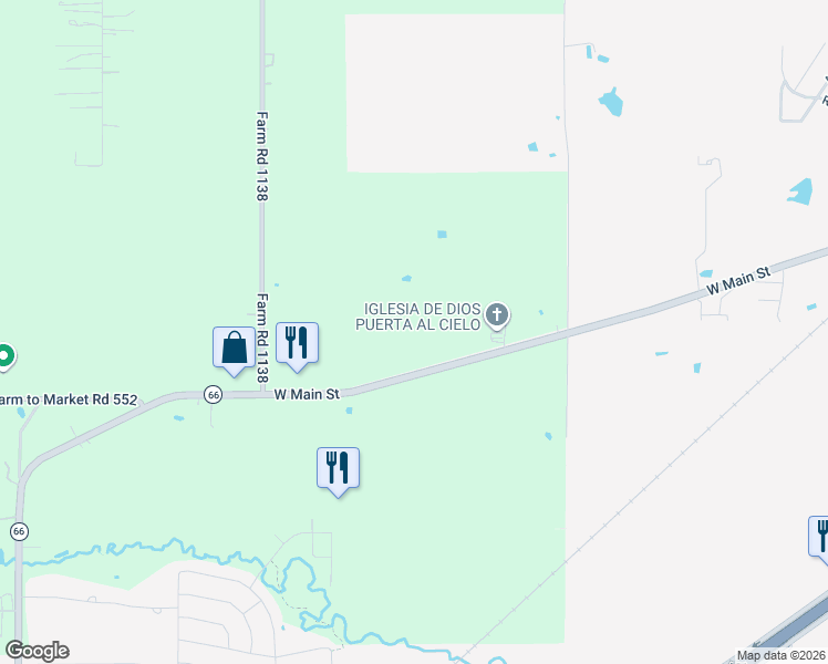 map of restaurants, bars, coffee shops, grocery stores, and more near 7922 Highway 66 in Royse City
