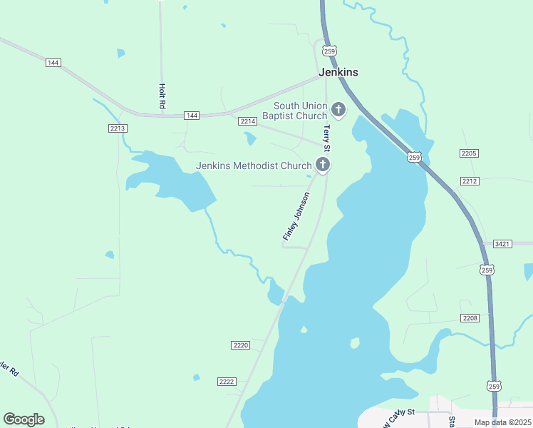 map of restaurants, bars, coffee shops, grocery stores, and more near 276 County Road 2211 in Daingerfield