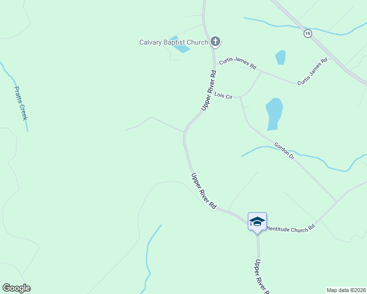 map of restaurants, bars, coffee shops, grocery stores, and more near 4271 Upper River Road in Gray