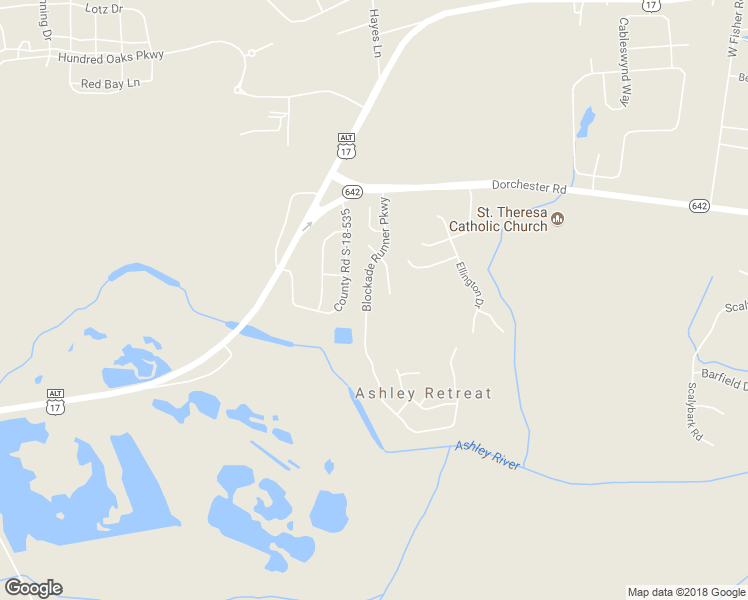 map of restaurants, bars, coffee shops, grocery stores, and more near 1031 Blockade Runner Parkway in Summerville