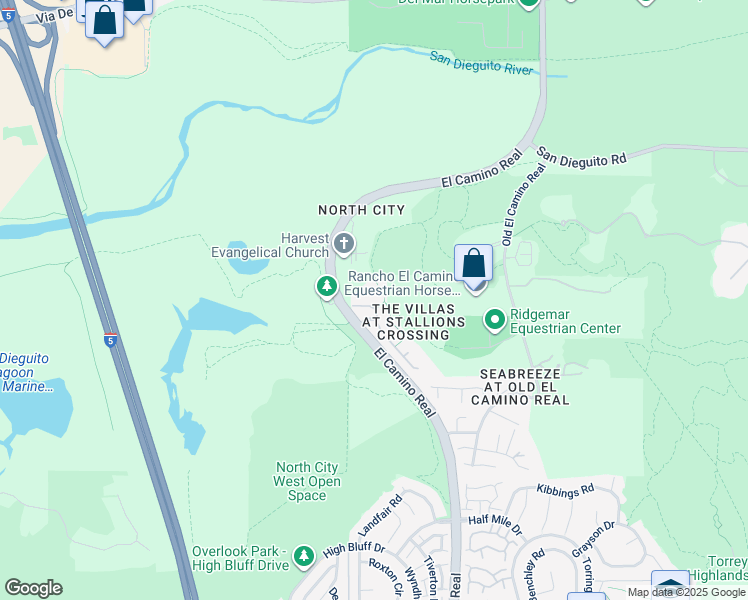 map of restaurants, bars, coffee shops, grocery stores, and more near 13777 Rosecroft Way in San Diego