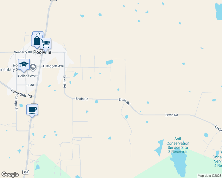 map of restaurants, bars, coffee shops, grocery stores, and more near 949 Erwin Road in Poolville