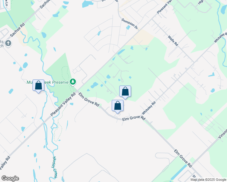 map of restaurants, bars, coffee shops, grocery stores, and more near 5416 Pleasant Valley Road in Wylie