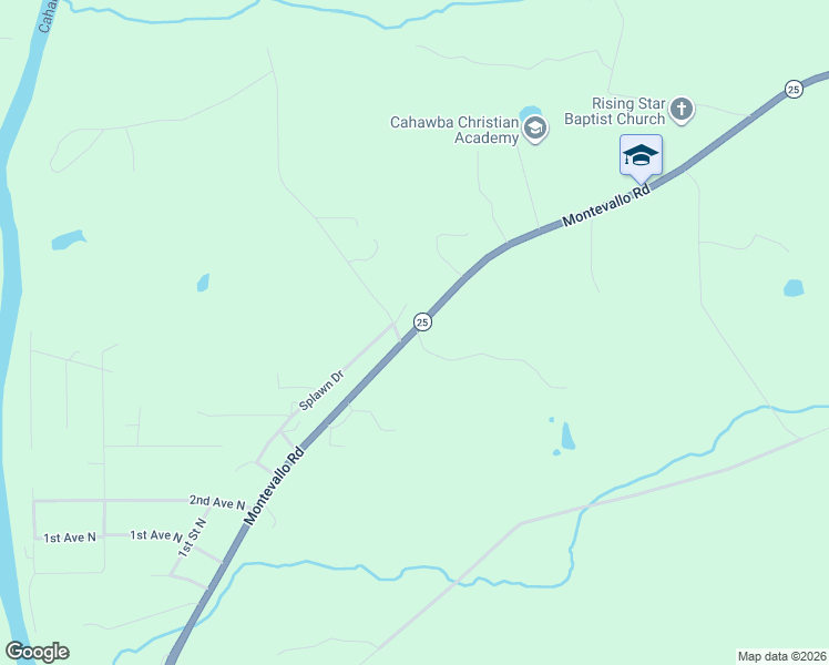 map of restaurants, bars, coffee shops, grocery stores, and more near 2052 Montevallo Road in Centreville