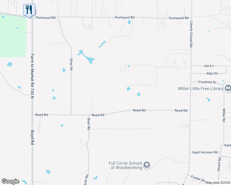 map of restaurants, bars, coffee shops, grocery stores, and more near 7555 Goodman Ln in Azle