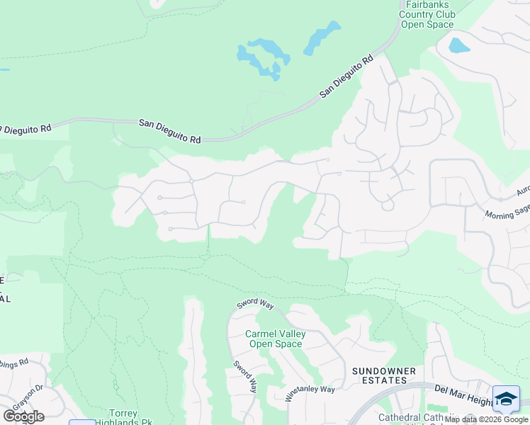 map of restaurants, bars, coffee shops, grocery stores, and more near 4950 Rancho Verde Trail in San Diego