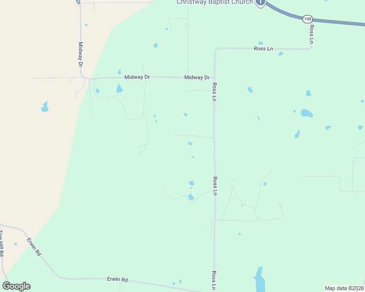 map of restaurants, bars, coffee shops, grocery stores, and more near 1200 Ross Lane in Springtown