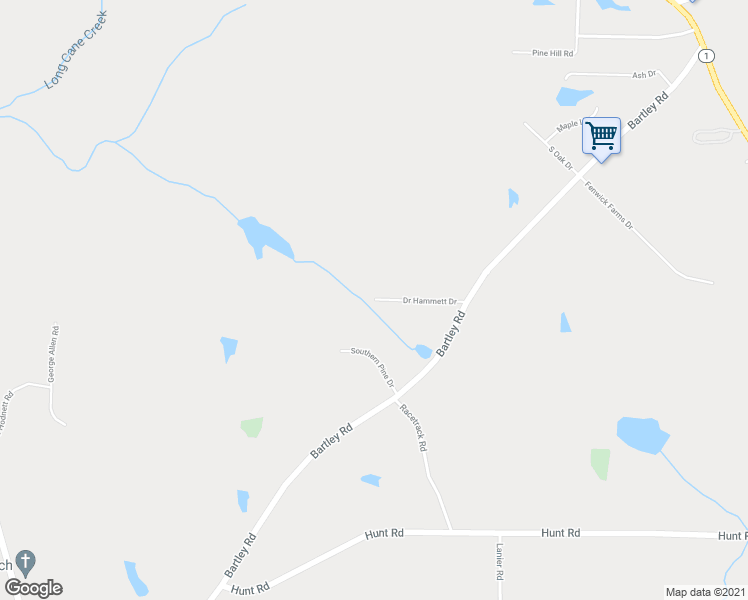 map of restaurants, bars, coffee shops, grocery stores, and more near Doctor Hammett Drive in LaGrange