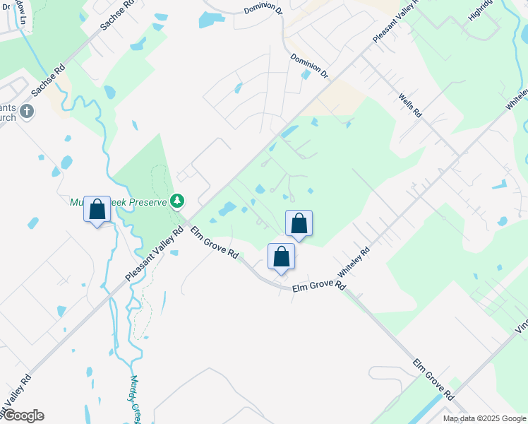 map of restaurants, bars, coffee shops, grocery stores, and more near 5416 Pleasant Valley Road in Wylie